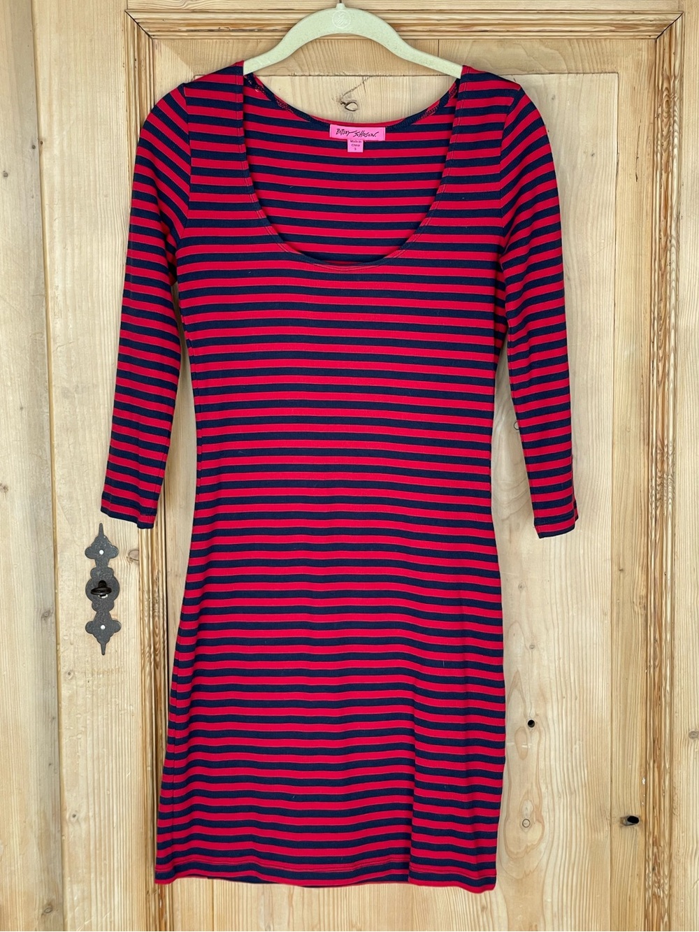 Betsey Johnson vintage striped mini dress, size S